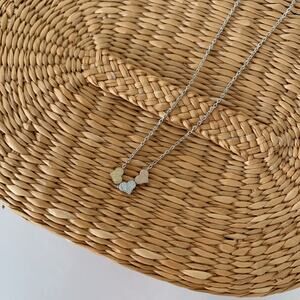 Silver 3 Hearts Silver, Gold, and Bronze Pendant Necklace